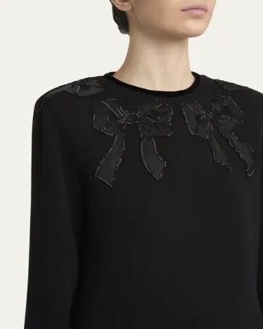 Valentino Garavani Maglia Bow Wool Sweater | Thumbnail 5 Valentino Garavani Maglia Bow Wool Sweater | Thumbnail 5