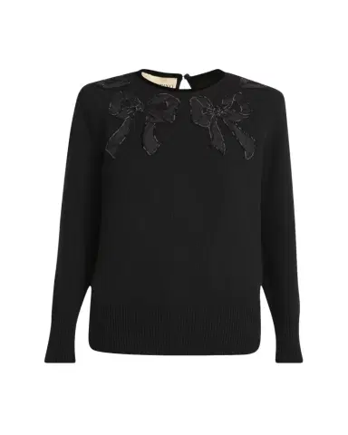 Valentino Garavani Maglia Bow Wool Sweater | Thumbnail 1 Valentino Garavani Maglia Bow Wool Sweater | Thumbnail 1