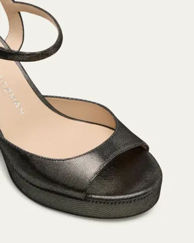 Stuart Weitzman Dayna II Leather Noir Ankle-Strap Platform Sandals | Thumbnail 4 Stuart Weitzman Dayna II Leather Noir Ankle-Strap Platform Sandals | Thumbnail 4
