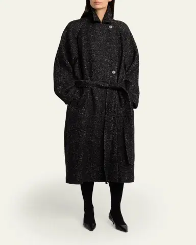 The Row Macaria Belted Wool Oversized Coat | Thumbnail 4 The Row Macaria Belted Wool Oversized Coat | Thumbnail 4