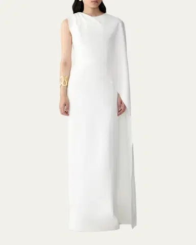 Carolina Herrera Draped Cape Column Gown | Thumbnail 4 Carolina Herrera Draped Cape Column Gown | Thumbnail 4