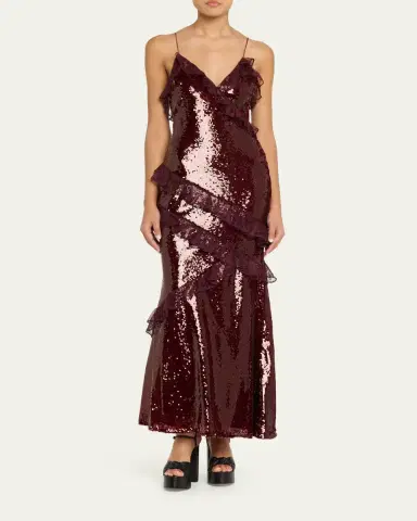LoveShackFancy Rialto Sequined Maxi Dress | Thumbnail 2 LoveShackFancy Rialto Sequined Maxi Dress | Thumbnail 2