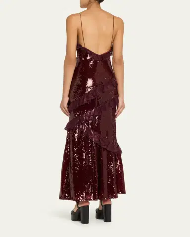 LoveShackFancy Rialto Sequined Maxi Dress | Thumbnail 3 LoveShackFancy Rialto Sequined Maxi Dress | Thumbnail 3