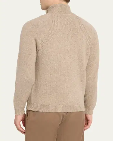 Sease Men's Cashmere Mouline Half-Zip Sweater | Thumbnail 3 Sease Men's Cashmere Mouline Half-Zip Sweater | Thumbnail 3