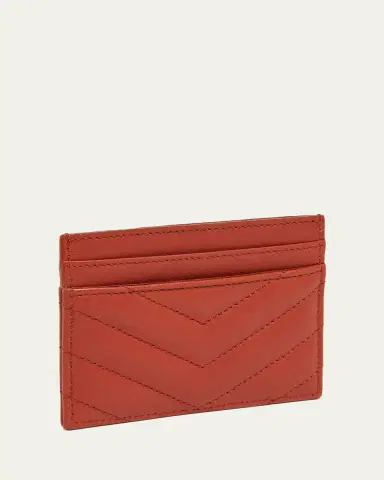 Saint Laurent Cassandre YSL Monogram Card Case in Quilted Smooth Leather | Thumbnail 5 Saint Laurent Cassandre YSL Monogram Card Case in Quilted Smooth Leather | Thumbnail 5