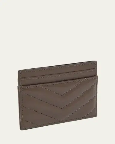 Saint Laurent Cassandre YSL Monogram Card Case in Quilted Smooth Leather | Thumbnail 7 Saint Laurent Cassandre YSL Monogram Card Case in Quilted Smooth Leather | Thumbnail 7