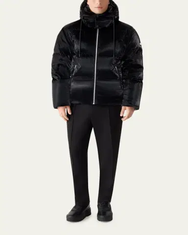 Mackage Men's Kent-Glo High-Gloss Hooded Down Jacket | Thumbnail 2 Mackage Men's Kent-Glo High-Gloss Hooded Down Jacket | Thumbnail 2
