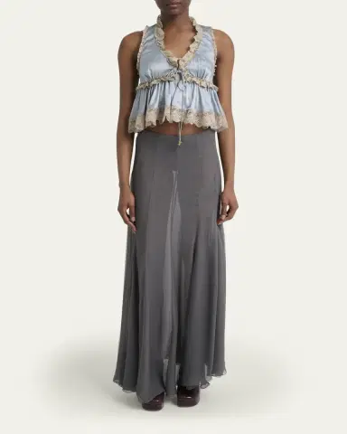 Chloé Paneled Sheer Silk Maxi Skirt | Thumbnail 2 Chloé Paneled Sheer Silk Maxi Skirt | Thumbnail 2