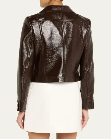 Courrèges Textured Vinyl Crop Jacket | Thumbnail 7 Courrèges Textured Vinyl Crop Jacket | Thumbnail 7