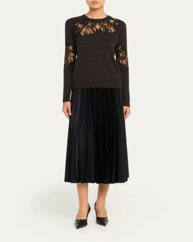 Jason Wu Collection Lace-Inset Merino Wool Sweater | Thumbnail 2 Jason Wu Collection Lace-Inset Merino Wool Sweater | Thumbnail 2