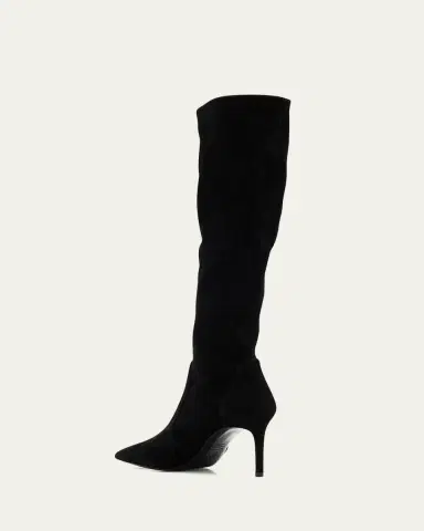Stuart Weitzman Stuart Power Suede Stiletto Knee Boots | Thumbnail 4 Stuart Weitzman Stuart Power Suede Stiletto Knee Boots | Thumbnail 4