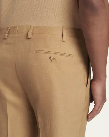 Kiton Men's Cashmere-Blend Straight Leg Pleated Trousers | Thumbnail 5 Kiton Men's Cashmere-Blend Straight Leg Pleated Trousers | Thumbnail 5