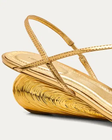 SIMKHAI Bridget Metallic Wedge Strappy Sandals | Thumbnail 5 SIMKHAI Bridget Metallic Wedge Strappy Sandals | Thumbnail 5