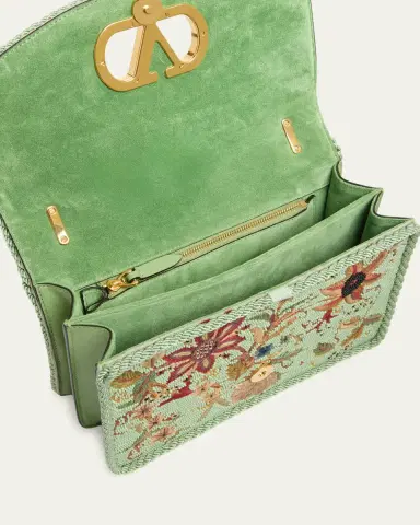 Valentino Garavani Beaded Floral-Embroidered Shoulder Strap | Thumbnail 4 Valentino Garavani Beaded Floral-Embroidered Shoulder Strap | Thumbnail 4