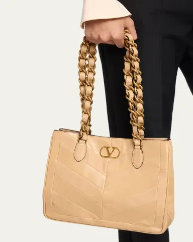 Valentino Garavani Laseine Small Nappa Leather Shopping Bag | Thumbnail 2 Valentino Garavani Laseine Small Nappa Leather Shopping Bag | Thumbnail 2