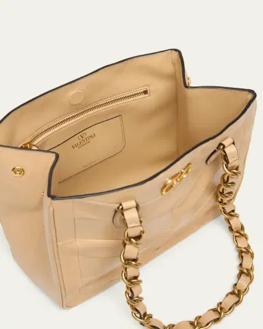 Valentino Garavani Laseine Small Nappa Leather Shopping Bag | Thumbnail 4 Valentino Garavani Laseine Small Nappa Leather Shopping Bag | Thumbnail 4