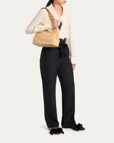Valentino Garavani Laseine Small Nappa Leather Shopping Bag | Thumbnail 5 Valentino Garavani Laseine Small Nappa Leather Shopping Bag | Thumbnail 5