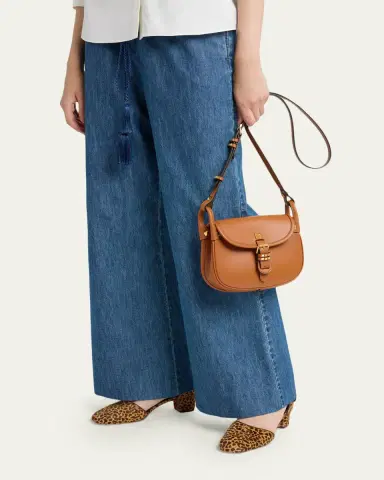 Valentino Garavani Small Rockstud Leather Saddle Crossbody Bag | Thumbnail 2 Valentino Garavani Small Rockstud Leather Saddle Crossbody Bag | Thumbnail 2