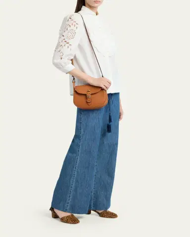 Valentino Garavani Small Rockstud Leather Saddle Crossbody Bag | Thumbnail 5 Valentino Garavani Small Rockstud Leather Saddle Crossbody Bag | Thumbnail 5