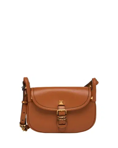 Valentino Garavani Small Rockstud Leather Saddle Crossbody Bag | Thumbnail 1 Valentino Garavani Small Rockstud Leather Saddle Crossbody Bag | Thumbnail 1