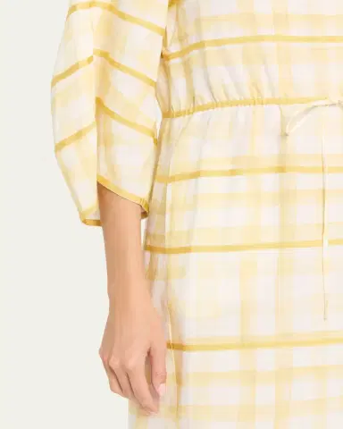 Rosie Assoulin Ribbon-Embellished Plaid Midi Caftan | Thumbnail 5 Rosie Assoulin Ribbon-Embellished Plaid Midi Caftan | Thumbnail 5
