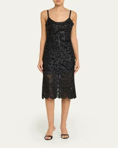 L'Agence Kazuko Lasercut Midi Dress | Thumbnail 2 L'Agence Kazuko Lasercut Midi Dress | Thumbnail 2