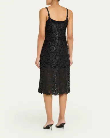 L'Agence Kazuko Lasercut Midi Dress | Thumbnail 3 L'Agence Kazuko Lasercut Midi Dress | Thumbnail 3