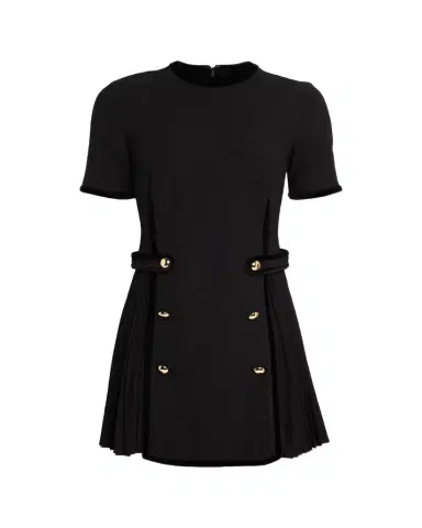 SIMKHAI Doria Short-Sleeve Velvet-Trim Mini Dress | Thumbnail 1 SIMKHAI Doria Short-Sleeve Velvet-Trim Mini Dress | Thumbnail 1
