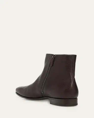 Prada Men's Leather Embossed-Logo Zipped Ankle Boots | Thumbnail 4 Prada Men's Leather Embossed-Logo Zipped Ankle Boots | Thumbnail 4