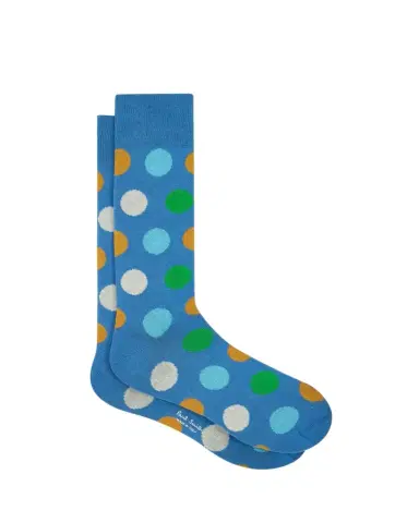Paul Smith Men's Mike Large Polka Dot Cotton Crew Socks | Thumbnail 1 Paul Smith Men's Mike Large Polka Dot Cotton Crew Socks | Thumbnail 1