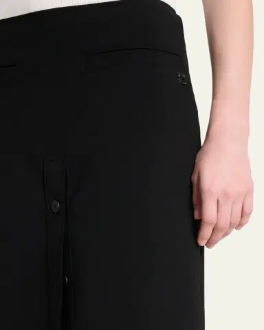 Courrèges Button-Front Crepe Maxi Skirt | Thumbnail 5 Courrèges Button-Front Crepe Maxi Skirt | Thumbnail 5