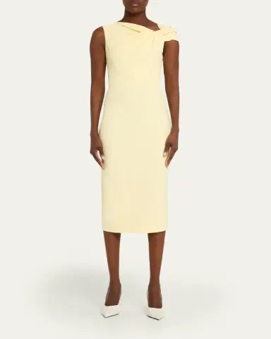 Givenchy Draped Sleeveless Midi Dress | Thumbnail 6 Givenchy Draped Sleeveless Midi Dress | Thumbnail 6