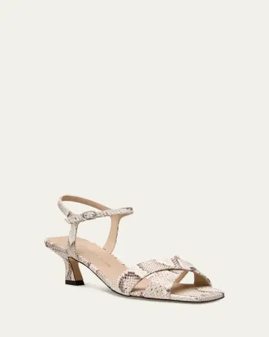 Stuart Weitzman 50mm Vinnie Snake-Embossed Leather Sandals | Thumbnail 2 Stuart Weitzman 50mm Vinnie Snake-Embossed Leather Sandals | Thumbnail 2
