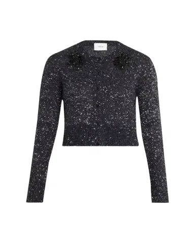 Erdem Crystal Embellished Paillette Knit Crop Cardigan | Thumbnail 1 Erdem Crystal Embellished Paillette Knit Crop Cardigan | Thumbnail 1