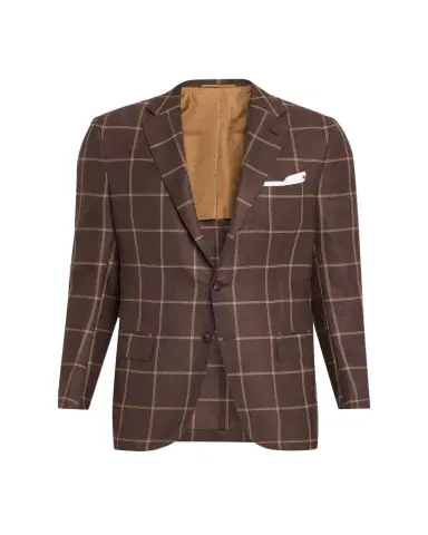Kiton Men's Cashmere Windowpane Single-Breasted Sport Coat | Thumbnail 1 Kiton Men's Cashmere Windowpane Single-Breasted Sport Coat | Thumbnail 1