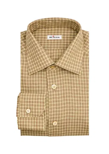 Kiton Men's Linen-Blend Plaid Button-Down Shirt | Thumbnail 3 Kiton Men's Linen-Blend Plaid Button-Down Shirt | Thumbnail 3