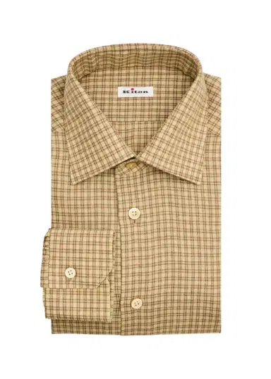 Kiton Men's Linen-Blend Plaid Button-Down Shirt | Thumbnail 1 Kiton Men's Linen-Blend Plaid Button-Down Shirt | Thumbnail 1