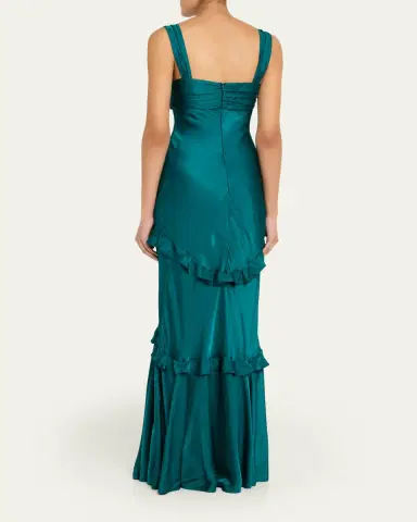 Saloni Selma Sleeveless Satin Dress | Thumbnail 3 Saloni Selma Sleeveless Satin Dress | Thumbnail 3