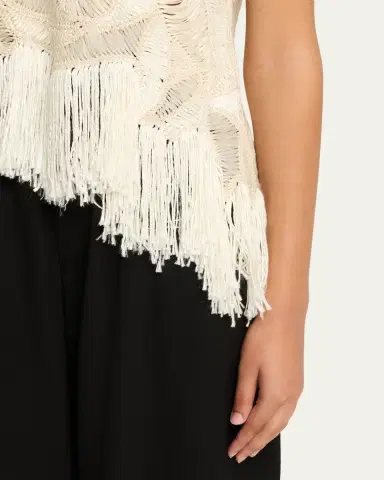 Heirlome Maureen Asymmetric Fringe Embroidered Sleeveless Top | Thumbnail 5 Heirlome Maureen Asymmetric Fringe Embroidered Sleeveless Top | Thumbnail 5