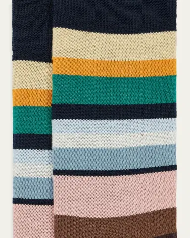 Paul Smith Men's Marek Color-Block Cotton Crew Socks | Thumbnail 2 Paul Smith Men's Marek Color-Block Cotton Crew Socks | Thumbnail 2