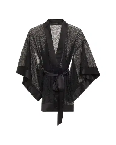 Kiki De Montparnasse Petite Fleur Sheer Lace Kimono Robe | Thumbnail 1 Kiki De Montparnasse Petite Fleur Sheer Lace Kimono Robe | Thumbnail 1