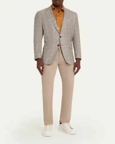 Kiton Men's Cashmere and Silk Multi-Check Deconstructed Sport Coat | Thumbnail 2 Kiton Men's Cashmere and Silk Multi-Check Deconstructed Sport Coat | Thumbnail 2