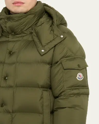 Moncler Men's Maya Hooded Short Down Puffer Jacket | Thumbnail 5 Moncler Men's Maya Hooded Short Down Puffer Jacket | Thumbnail 5