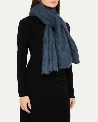 Lisa Yang Brushed Cashmere and Silk Scarf | Thumbnail 3 Lisa Yang Brushed Cashmere and Silk Scarf | Thumbnail 3