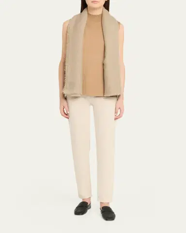 Alonpi Oversized Cashmere and Silk Blend Scarf | Thumbnail 2 Alonpi Oversized Cashmere and Silk Blend Scarf | Thumbnail 2