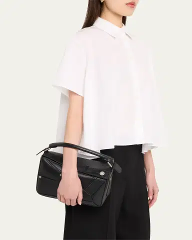 Loewe Puzzle Small Top-Handle Bag in Leather | Thumbnail 2 Loewe Puzzle Small Top-Handle Bag in Leather | Thumbnail 2