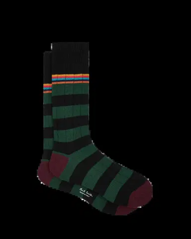Paul Smith Men's Artist Stripe Colorblock Crew Socks | Thumbnail 2 Paul Smith Men's Artist Stripe Colorblock Crew Socks | Thumbnail 2