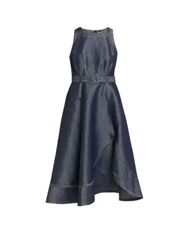 Cinq à Sept Zelda Sleeveless Glitter Denim Midi Dress | Thumbnail 1 Cinq à Sept Zelda Sleeveless Glitter Denim Midi Dress | Thumbnail 1