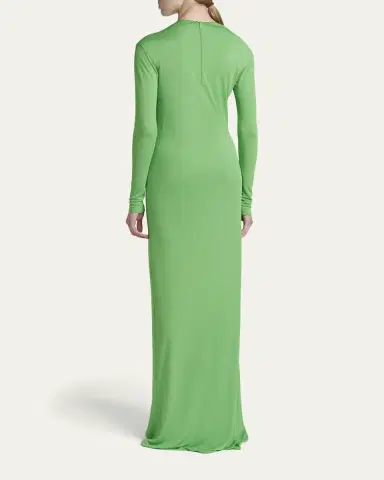 Tom Ford Slash Cutout Long-Sleeve Crepe Jersey Maxi Dress | Thumbnail 7 Tom Ford Slash Cutout Long-Sleeve Crepe Jersey Maxi Dress | Thumbnail 7