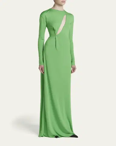 Tom Ford Slash Cutout Long-Sleeve Crepe Jersey Maxi Dress | Thumbnail 8 Tom Ford Slash Cutout Long-Sleeve Crepe Jersey Maxi Dress | Thumbnail 8